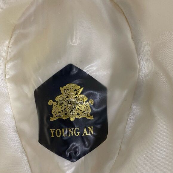 Young An Fedora Hat Men’s Size L 7 1/4 - 7 3/8 Color Cream Canvas - Picture 6 of 11